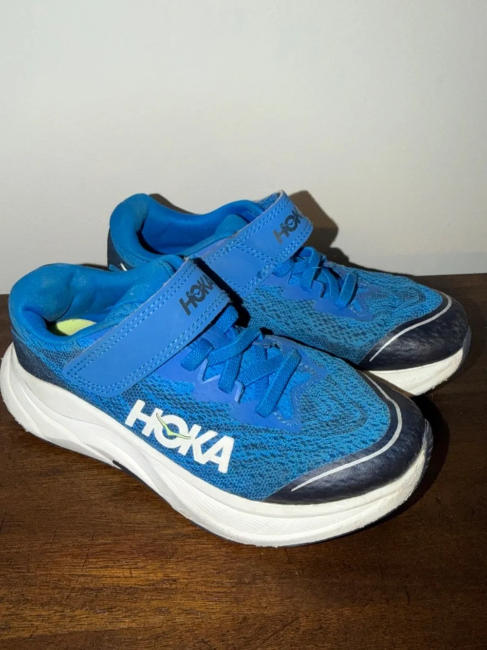 HOKA Rincon 4 Little Kids Size 1 Blue Running Shoes